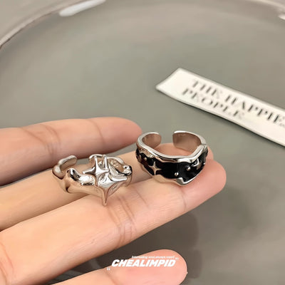 【CHEALIMPID】Cross point agrade silver ring  CL0008