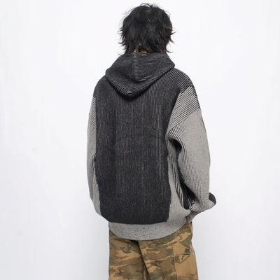 【Mz】Double design color initial point full zip hoodie  MZ0047