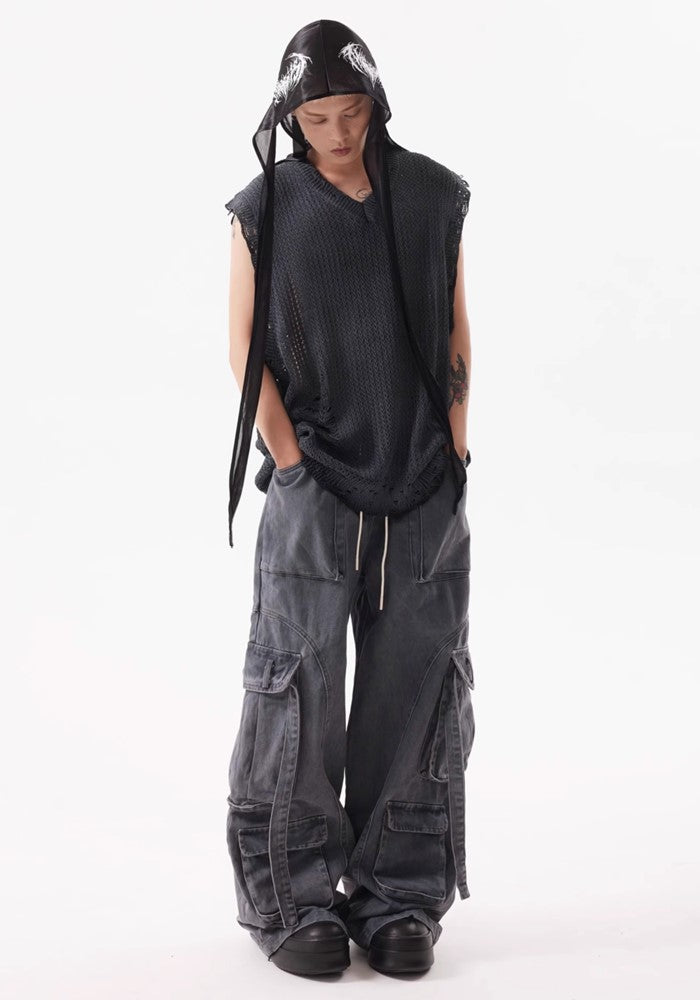 【BTSG】Basic stitch design dull color denim pants  BS0030