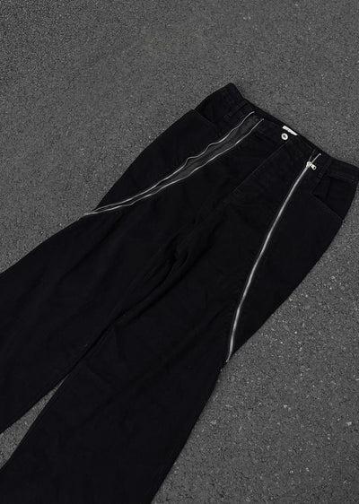 【MAXDSTR】Gimmick full zip blackie design slacks pants  MD0151