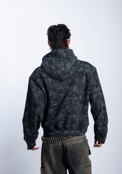 【PLAN1ONE】Camouflage dark color random base pullover hoodie  PL0040