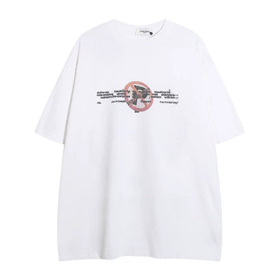 【NIHAOHAO】Stop sign design simple front short sleeve T-shirt  NH0151