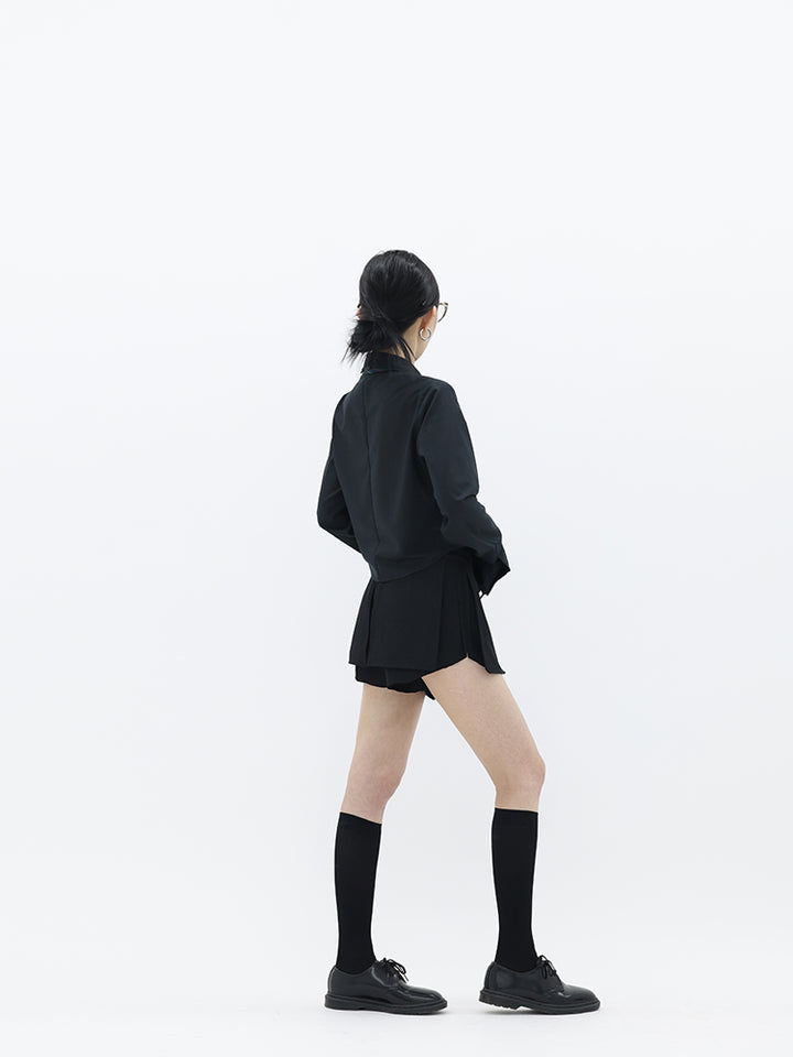最高級 anti-wrinkle FUZZYKON】2color simple shirt short-length トップス