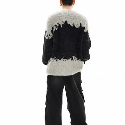 【NIHAOHAO】Double loose collar simple design over knit sweater  NH0164