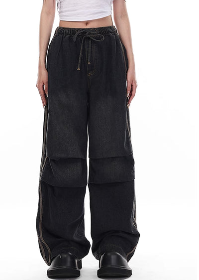 【VINMUK】Side line design dull tuck style pants  VM0015