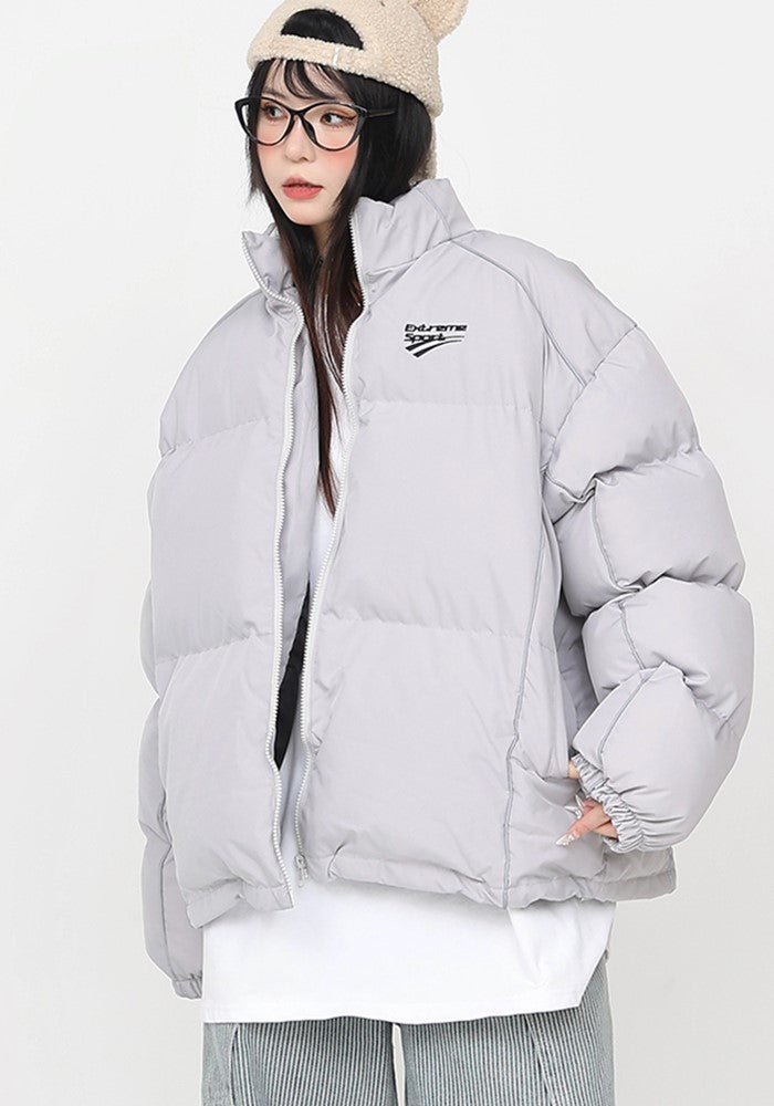 【CEDY】Simple logo design silhouette basic down jacket  CD0063