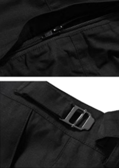 [TOKI] Doweled wide silhouette simple base knee damage pants TK0003