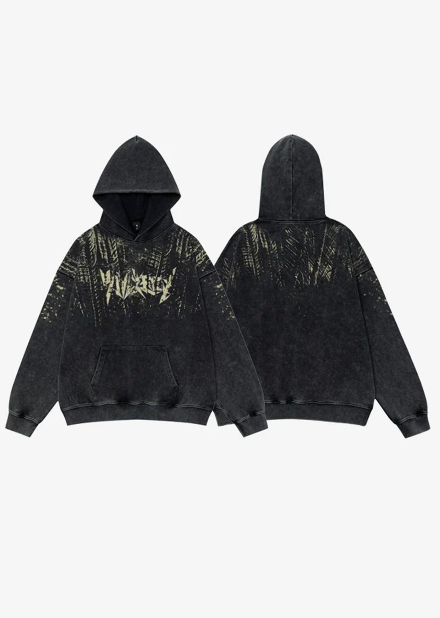 【OVDY】Subculture Paint Grunge Style Over Hoodie  OD0004