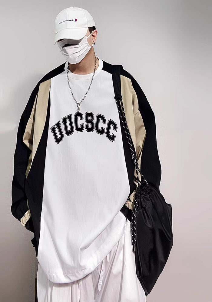 【UUCSCC】Front brand design balance color sweatshirt  US0072