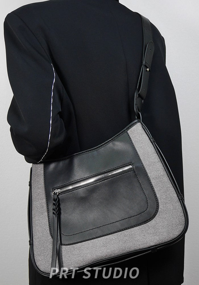 【PRT】Double monotone color big silhouette bag  PT0003