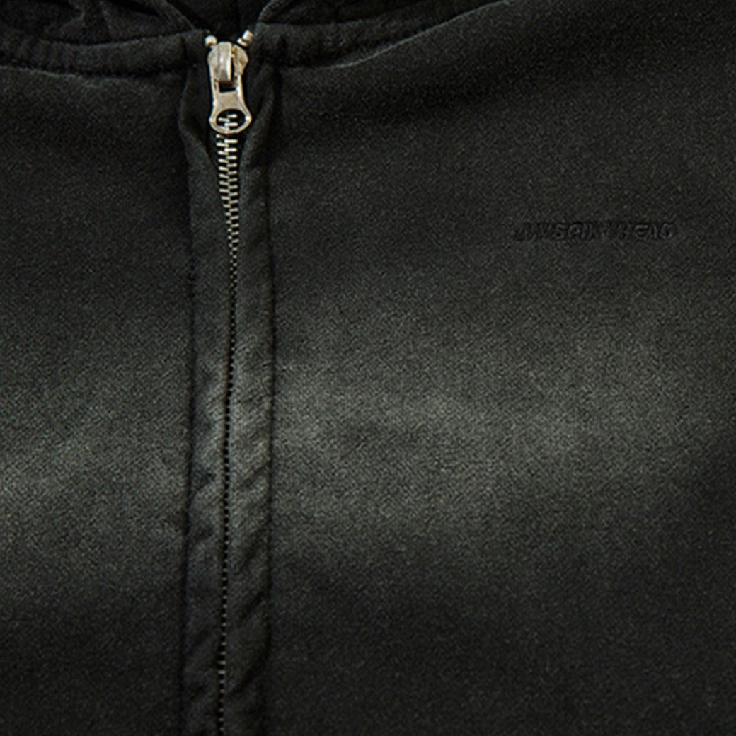 【ROMECL】Double wash pocket design full zip hoodie  RM0007