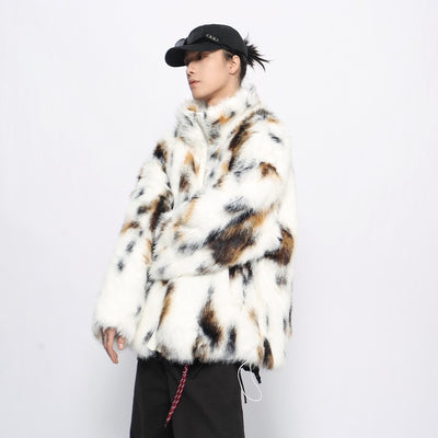 【Mz】Faux fur style design over full zip jacket  MZ0041