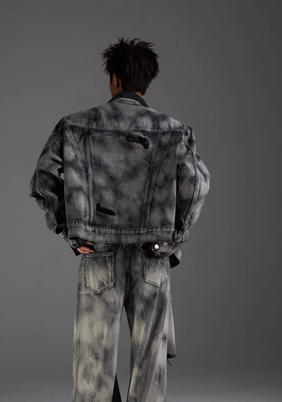 【NOMANIAI 】Fully remade distressed wash design denim setup  NA0011