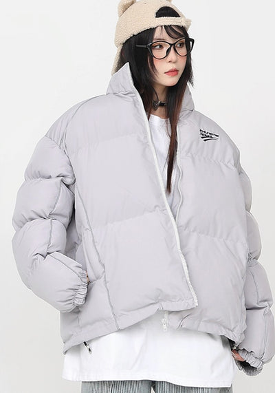 【CEDY】Simple logo design silhouette basic down jacket  CD0063