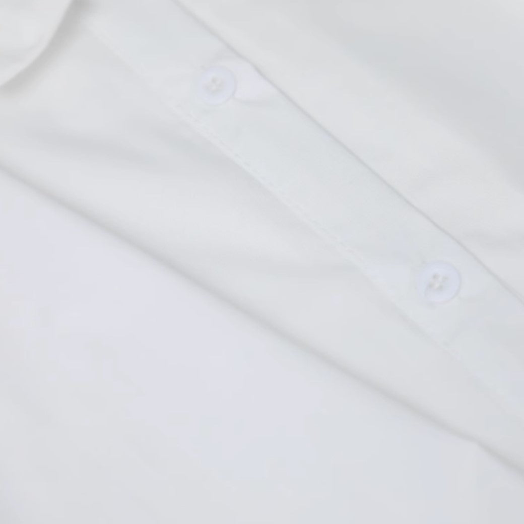 [ANNX] Front ruffle design oversized silhouette shirt AN0017
