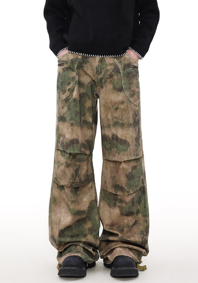 【MR nearly】Dark forest style camouflage design tuck-over pants  MR0140