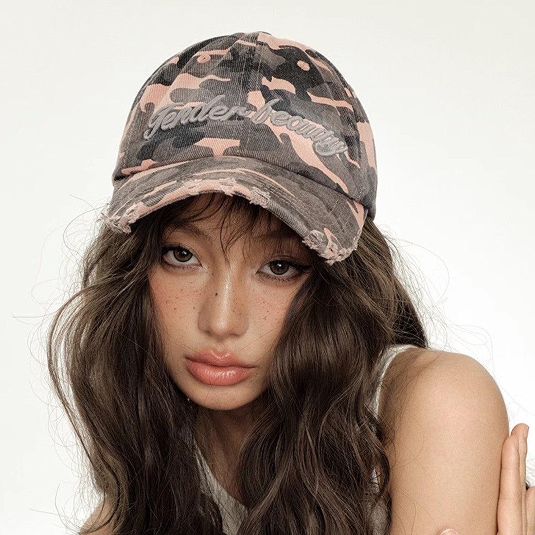 Random color camouflage design cap  HL3066