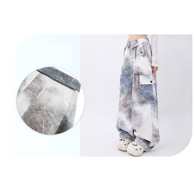 【Rayohopp】Multi tie-dye pocket design straight pants  RH0028