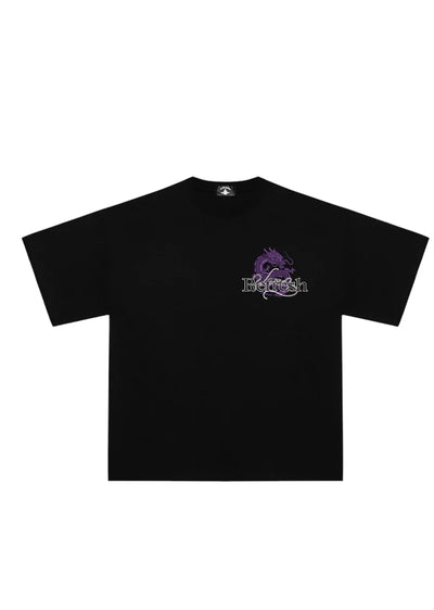 【Niuma Keng】Back initial print purple design short sleeve T-shirt  NK0007