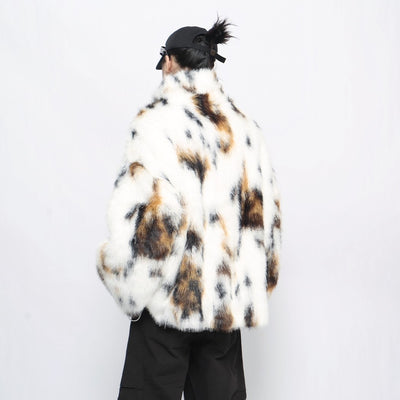 【Mz】Faux fur style design over full zip jacket  MZ0041