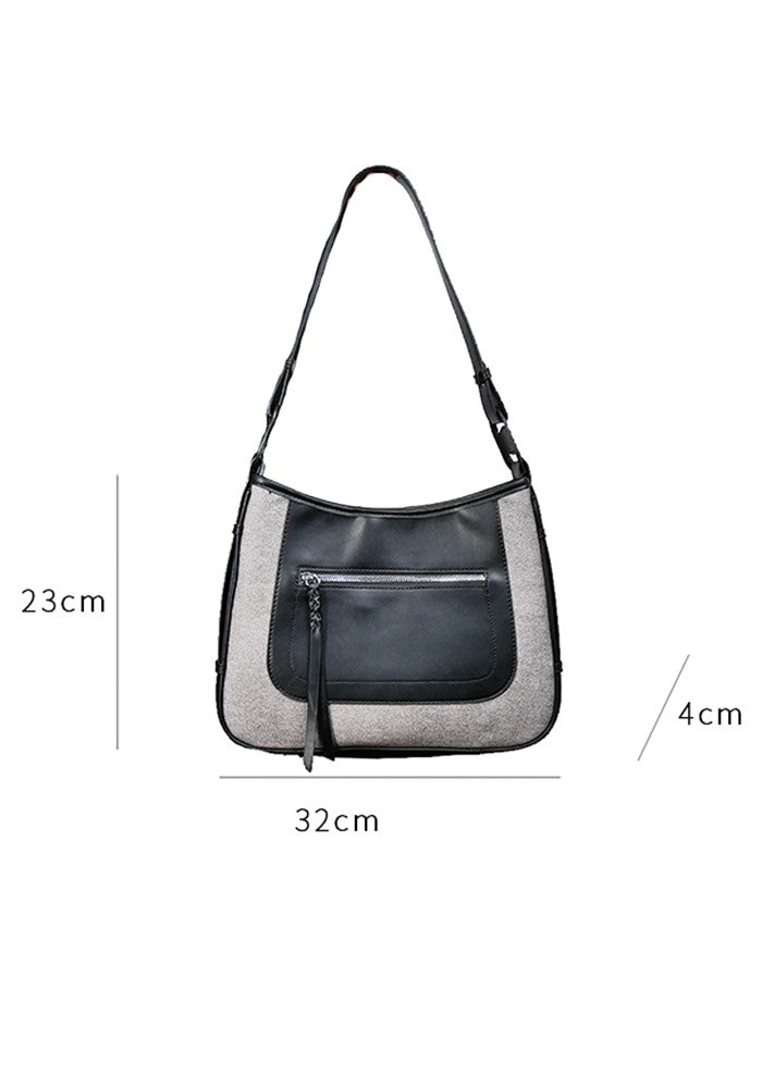 【PRT】Double monotone color big silhouette bag  PT0003