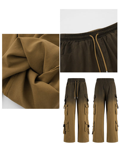 【Rayohopp】Gradient Washed Multi-Pocket Drawstring Pants  RH0025