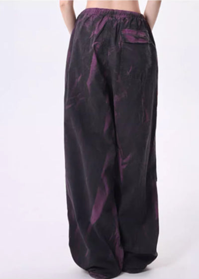 【Rayohopp】Tuck silhouette design dull purple pants  RH0115