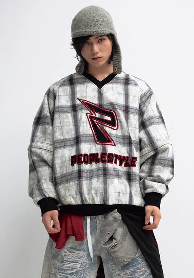 【People Style】Regular border line basic color 2way gimmick sweatshirt  PS0040