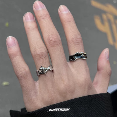 【CHEALIMPID】Cross point agrade silver ring  CL0008