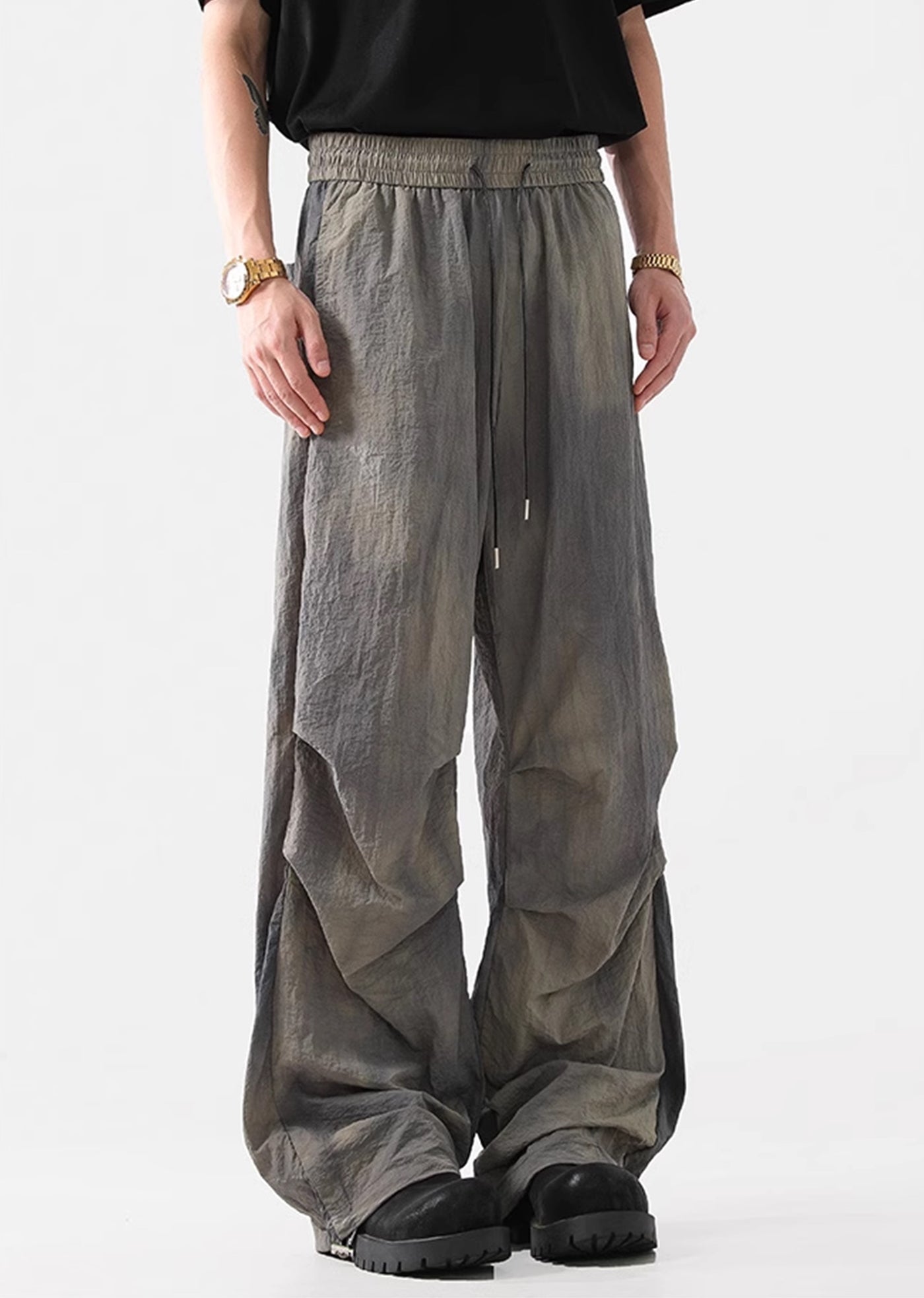 【ACRARDIC】Base Vintage Dull Color Wide Pants  AI0017