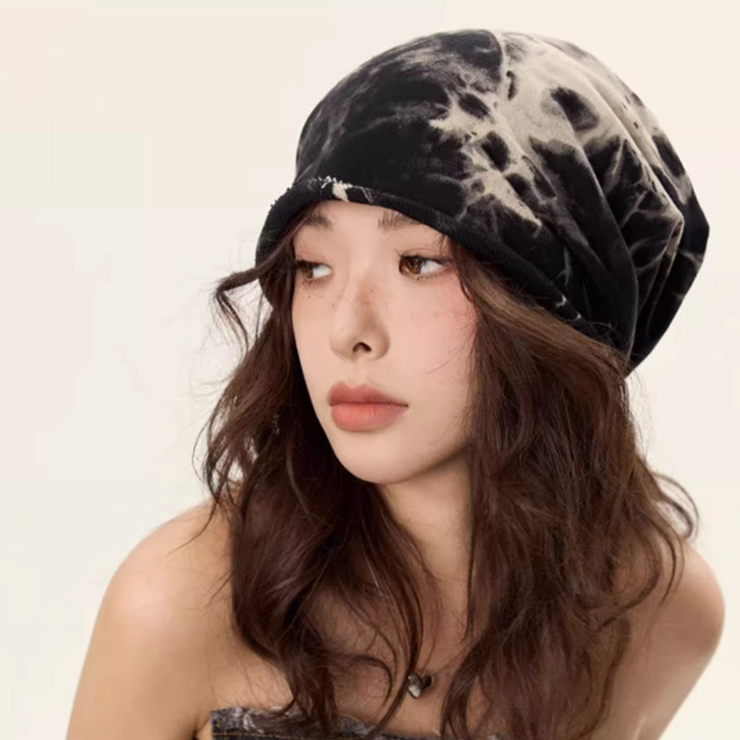 Random wash design deep beanie cap  HL3067