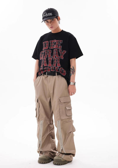 【BTSG】Double pocket hem zipper design gimmick cargo pants  BS0031