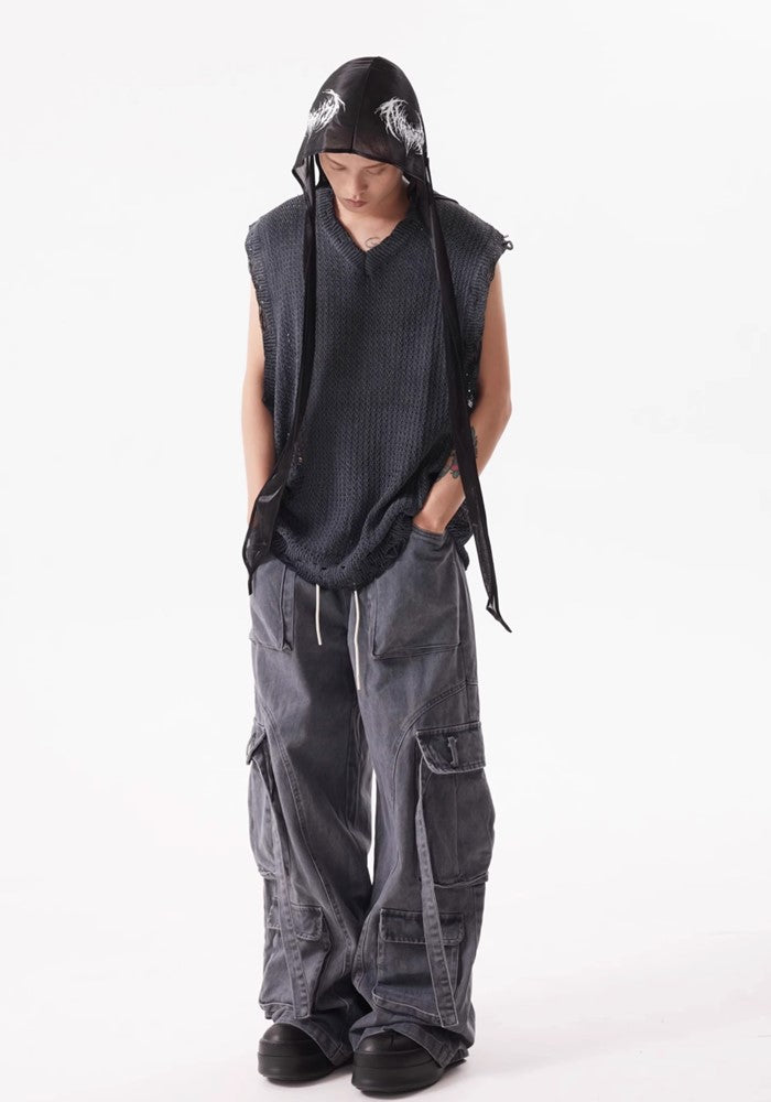 【BTSG】Basic stitch design dull color denim pants  BS0030