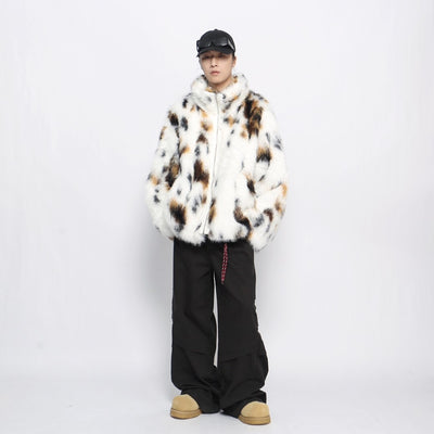 【Mz】Faux fur style design over full zip jacket  MZ0041