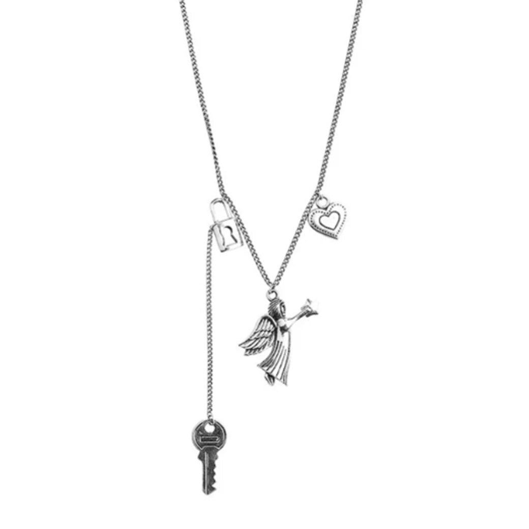 【DARKBOX】Angel Key Design Glue Silver Necklace  DB0029