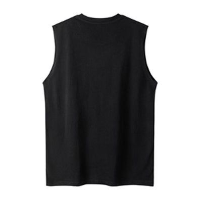 [NIHAOHAO] Big grunge initial design over sleeveless NH0125