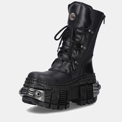 【9/9新作】Multi-belt gimmick design high-end black boots  HL3081