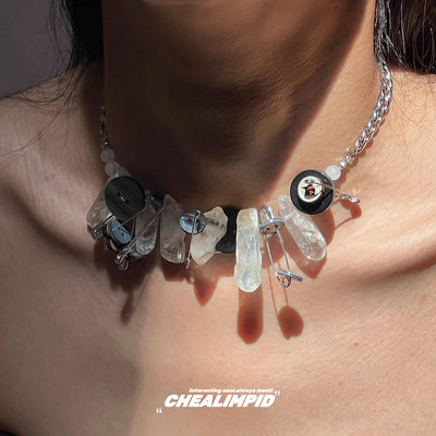 【CHEALIMPID】Multi-gimmick item chain necklace  CL0004