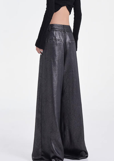 【Ken studio】Special glossy design regular over-wide pants  KS0017