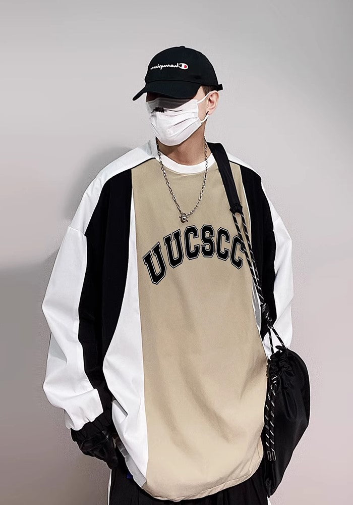 【UUCSCC】Front brand design balance color sweatshirt  US0072