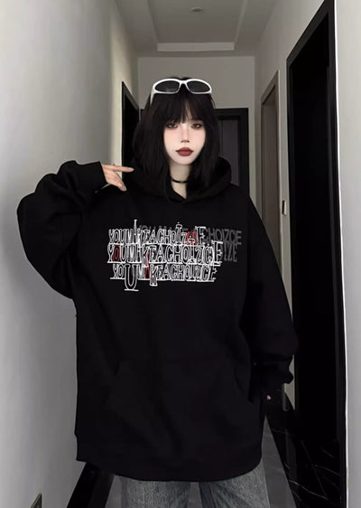 【W3】Basic simple front MUGEN initial design hoodie  WO0078