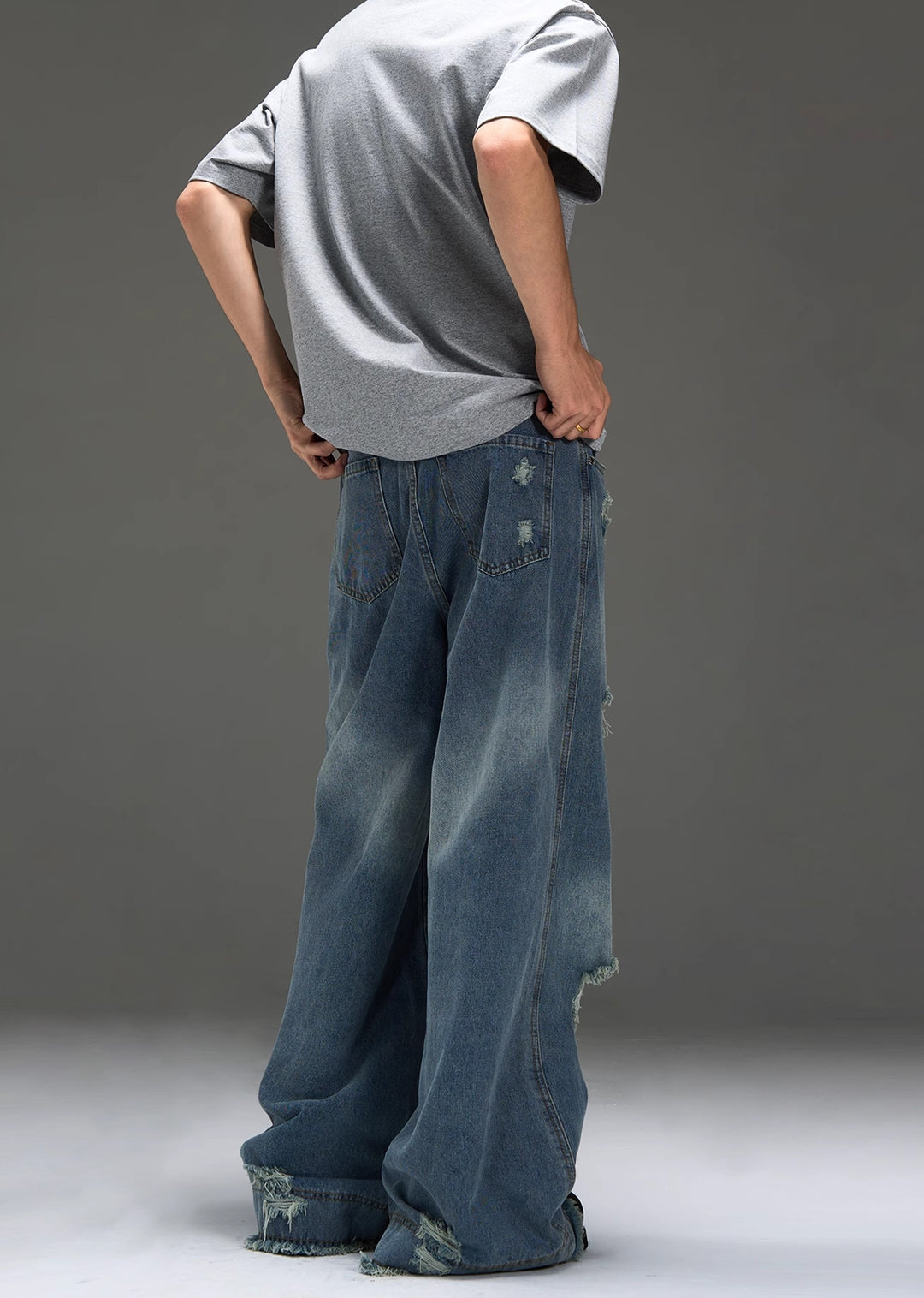 パンツ makuro MAXDSTR】Gimmick distressed vintage grunge style oversized
