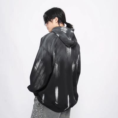 【Mz】Spyder unique design acid paint over wide hoodie  MZ0029