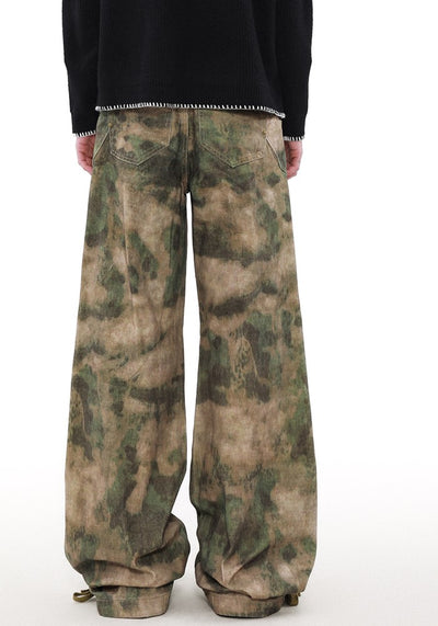 【MR nearly】Dark forest style camouflage design tuck-over pants  MR0140