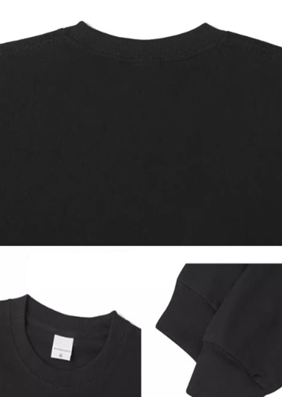 【Niuma Keng】Arrowhead and initial logo point monotone long sleeve T-shirt  NK0008