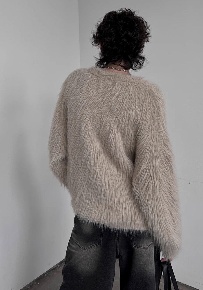 【SOULWORKER】Soft textured design mohair style over knit sweater  SW0036