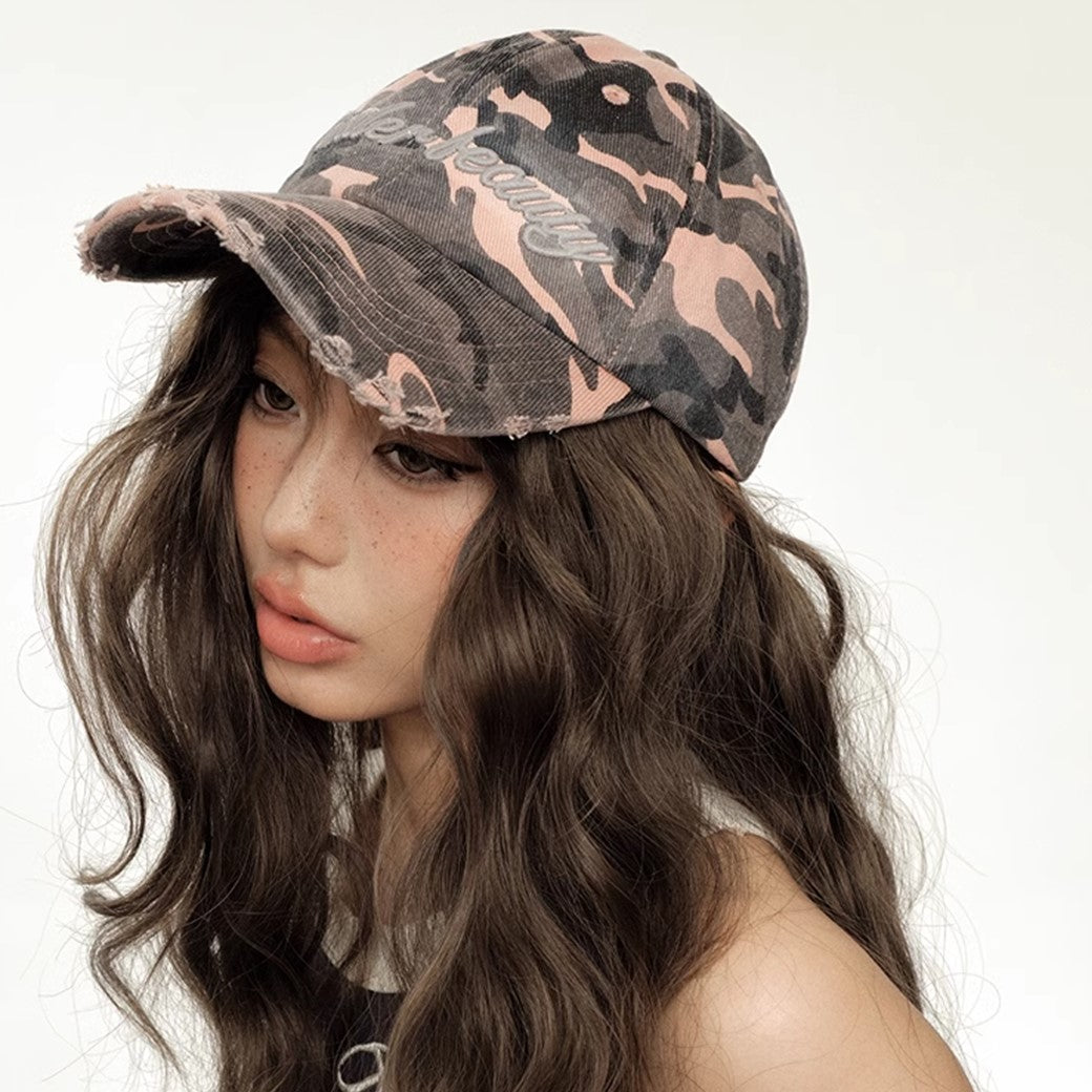 Random color camouflage design cap  HL3066