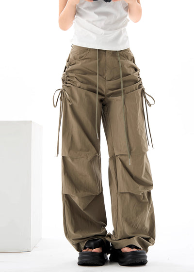 【H GANG X】Side multi-string design wave over pants  HX0065