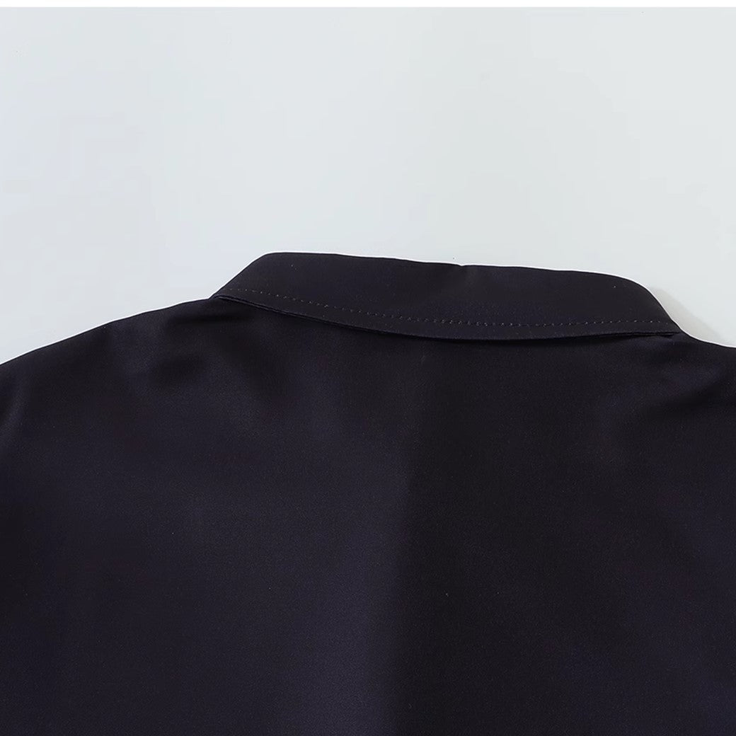 【ANAMONE】Pastel Y2K butterfly collar pattern design short sleeve shirt  AO0020
