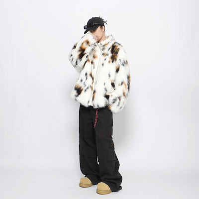 【Mz】Faux fur style design over full zip jacket  MZ0041